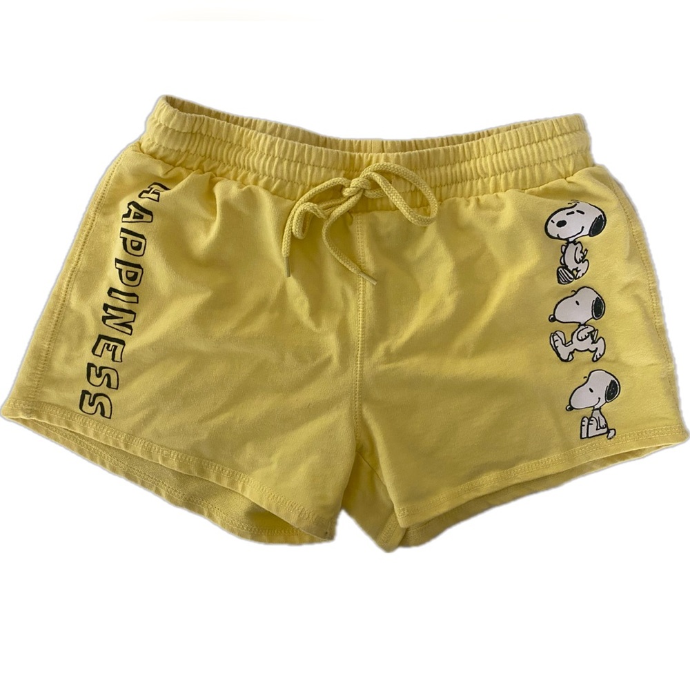 Peanuts Women’s Shorts, color:Yellow/Size Small